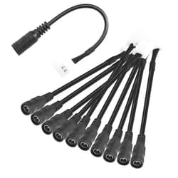 PNGKNYOCN 2 pin led Connector DC 5.5mm x 2.1mm Female Plug to 2-Pin 8mm Wide solderless Light Strip Clip for 3528 5050 LED Light Strips(10-Pack)