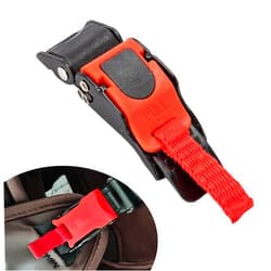 Jewkot 1 PC Motorcycle Helmet Buckle, Helmet Quick Release Cross Buckle, Adjustable Chin Strap Adapter, Cycling Helmet Accessories, Universal for Motorcycles, Bikes (Red)