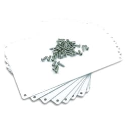 Lesencen Sublimation Blanks Aluminum Alloy Metal Signs Pure White 100X150X1mm for Heat Transfer Printing DIY Photo Crafts with Screws for Mounting Pack of 10 (3.94X5.9X0.04 inch)
