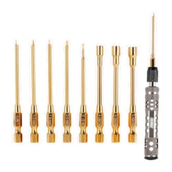 INJORA 8 in 1 RC Car Tools Kit, Hex Screwdriver Nut Driver & Phillips Screwdriver Tool Set, 1/4