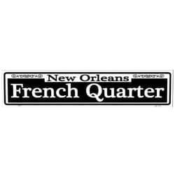 Eletina Vintage/Retro Metal Sign - New Orleans French Quarter - 11.8 x 7.87 inches - Wall Mount - 1 Count