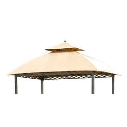 Garden Winds Durable Replacement Canopy Top Cover Compatible with The L-GG093PST-B Pinehurst Grill Gazebo - Classic Sand, 350