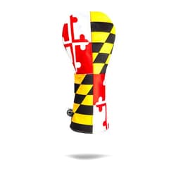 Pins & Aces Maryland Tribute Premium Golf Club Head Cover - Premium, Hand-Made Leather Headcover - MD Flag Styled, Tour Quality Golf Club Cover - Style & Customize Your Golf Bag