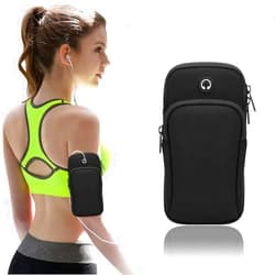VodTiuKia Running Armband,Arm Bag Phone Holder for Running,Multi Cell Phone Armband Pouch for Gym Workout Jogging Exercise,Suitable with iPhone 11 Pro Max XS XR X 8 7 6 6s Plus (Black)