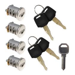 JXSDFP 4 Pack Lock Cores for Yakima SKS Car Roof Rack System Components, Includes 4 Cylinders Cores, 4 Opening Keys and 1 Control Key (4 Pack)