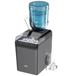 VECYS Cube Ice Maker, Premium Countertop Ice Machine 34LBS Daily Ice Making Capacity and Self-Clean Function with Ice Scoop and Basket, Black