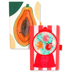 Lifelines Sensory Bead Journals, Papaya & Gumball 2 Pack Set - Fidget Ruled Notebook Journals with Interactive Tactile Cover & Embossed Paper - 160 Pages, Sensory Journaling Notebooks