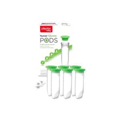 Playtex Baby Nurser Reusable Silicone PODS, 6 Oz (6 Count), Anti-Colic, Gas Reduction, Connects to Breast Pump, Freezer Friendly, Feeding Essentials for Newborn and Breastfeeding Babies
