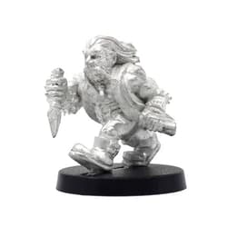 Stonehaven Miniatures Stonehaven Male Dwarf Necromancer Miniature - 23mm Lead-Free Pewter Figure, 28mm Scale, Unpainted, Made in USA