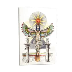 MOJDI Egyptian Goddess Isis Spreading Wings Poster Egyptian God Culture Art Poster 3 Canvas Painting Posters And Prints Wall Art Pictures for Living Room Bedroom Decor 12x18inch(30x45cm) Frame-style