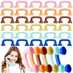 Shappy 48 Pcs Colorful Whisper Reading Phones Auditory Feedback Hear Myself Sound Phone Speech Therapy Toy Tool for Classroom Accelerate Reading Fluency Comprehension and Pronunciation(Morandi Color)