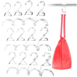 Wiosi Premium Clear Purse Hanger Closet Set of 12 - Durable Acrylic Organizers and Storage Bag Hanger for Luxury Closet - Purse Hanger Holder for Handbags Premium Backpack Purse Hooks