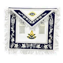 Generic Masonic Regalia Freemasons Past Master Full Dressed Hand Embroidered Masonic Aprons Siliver Bullion