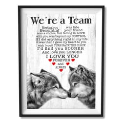 YUOPTKITR Wolf Picture Wolf Wall Art Motivational Wall Art Inspirational Poster Canvas Prints Paintings Home Office Decorations Couple Wall Decor for Anniversary Lover Bedroom Living Room Unframed 16x24inch
