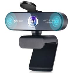 EMEET HD Webcam 1080P, USB Webcam with Privacy Cover & 2 Noise-Canceling Mics, Fast AutoFocus, Nova 96°FOV Wide Angle Webcam, Plug & Play Camera for Computer for Zoom/Skype, Meeting/Online Classes