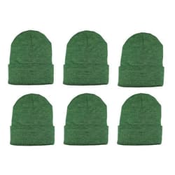 Gelante Unisex Knitted Winter Beanie Hat 6 Pcs