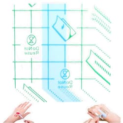 Qianyu 100 Pieces Makeup Hand Palette Single Use Makeup Mixing Palette Disposable Waterproof Professional Makeup Artist Must Haves Adhesive Tape Transparent Cosmetic Tray for Women Girl Make up
