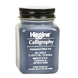 Higgins Black Calligraphy Ink, 2.5 Ounce Bottle (44314)