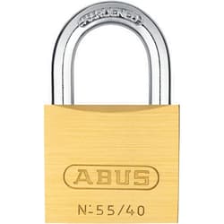 ABUS 55/40 Solid Brass Keyed Padlock with 2 Keys, Hardened Steel Shackle with Anti Corrosion Inner Lock Components, Keyed Different