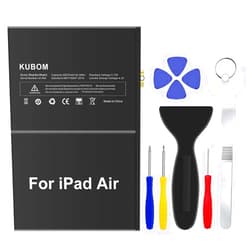 KUBOM Replacement Battery for iPad Air or iPad 5th 6th 7th, Full 8827mAh 0 Cycle Battery - Include Complete Repair Tool Kits [A1474，A1475，A1476，A1822，A1823，A1893,A1954 A2197 A2198 A2200]