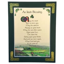 Peter Townsend's Irish Collection May The Road Rise To Meet You - 8x10 Irish Blessing with Green Matting