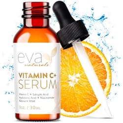 Eva Naturals Vitamin C Face Serum With Hyaluronic Acid - Anti Aging Serum - Reduce Dark Spots, Acne & Wrinkles - Retinol, Niacinamide & Salicylic Acid, Brightening Skin Serum for Glowing Skin