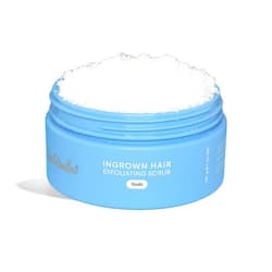 Bushbalm Ingrown Hair Exfoliating Scrub – Pre-Shave Sugar Scrub for Ingrown Hairs, Razor Bumps & Dry Skin – Gently Buffs & Soothes Sensitive Skin – Nude, 236ml