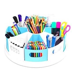 MeCids 360°Rotating Desk Organizers Homeschool Office Organization and Storage Art Supplies Organizers– 12