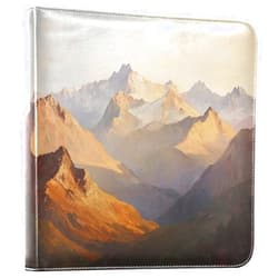 Kigai Mountain Photo Album Self Adhesive Scrapbook Album Leather Cover DIY Picture Scrap Book with 20 Adhesive Sheets, 11.8x24x0.8 inch