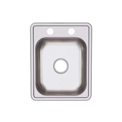 Elkay Dayton D117212 Single Bowl Top Mount Bar Sink, 17 x 21, Stainless Steel