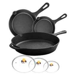 LOCEHNGY Cast Iron Skillet Set - 8