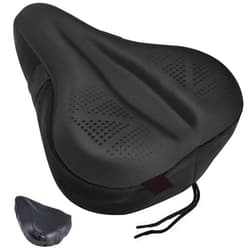 Zacro Bike Seat Cushion - Padded Gel Bike Seat Cover for Men & Women, Extra Padding Bicycle Saddle fit with Peloton/Spin Stationary Exercise/Mountain Road Cycling Bike