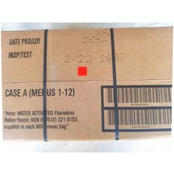 LoJo Surplus MRE Meals Ready to Eat Factory Sealed Case A Freshest dates avail 2022 inspect dates Meals 1-12