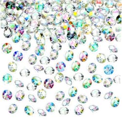 Hicarer 4000 Pieces Clear Diamonds Crystals Acrylic Gems Wedding Table Scattering Gemstones Christmas Party Decorations Bridal Shower Masquerade Vase Fillers(Crystal AB,6 mm)