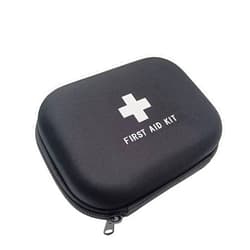 Jipemtra First Aid Hard Case Empty First Aid Hard Case First Aid EVA Medicine Red Medical Bag for Home Health Emergency Pets Dog First Responder Camping Outdoors (Round 6.8x5.3x2.2”)