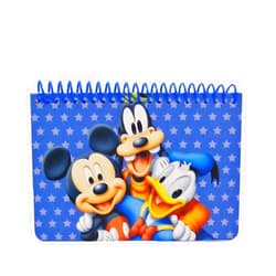 Goofy Mickey Donald Disney Mickey Mouse and Friends Spiral Autograph Book - Blue