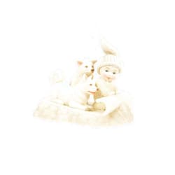 Department 56 Snowbabies Snow Fun Tobbagon Sled Dogs Figurine, 3.35 Inch, Multicolor