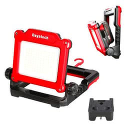 DAYATECH Cordless LED Work Light Compatible with Dewalt and Milwaukee 18-20V Battery, 4000 LM 25 W, Flickerless, Brightness Adjustable, Foldable Base with Magnets, (Battery/Charger Not Included)