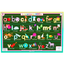 Tot Talk Lowercase Letters Educational Placemat for Kids – Made in USA – Durable, Double-Sided, Placemat with Phonics & Writing Practice – Waterproof, Wipeable, 17.5” x 11.5”