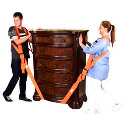 Forearm Forklift Shoulder Harness XL, Heavy Duty Furniture Lifting Tool Set with Extended Lift Strap, Professional Appliance Moving Straps & Furniture Straps for Moving, 800 lb Capacity, Orange