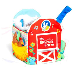 Ms. Rachel Sensory Learning Farm, Foldable Soft Baby Book with Plush Cow, Baby Mirror, Infant Educational Toys for Babies Ages 3 Months to 18 Months
