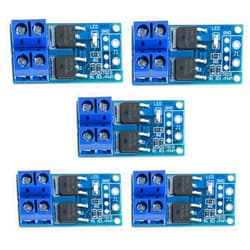 ANMBEST 5PCS DC 5V-36V 15A(Max 30A) 400W Dual High-Power MOSFET Trigger Switch Drive Module 0-20KHz PWM Adjustment Electronic Switch Control Board Motor Speed Control Lamp Brightness Control