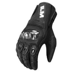 ILM Motorcycle Goatskin Leather Gloves for Men Women Riding Motorbike with Touchscreen Hard Knuckle Model GL4(Black,L)