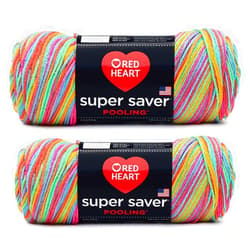 Red Heart Yarn Super Saver Pooling (2-Pack) (Papaya)