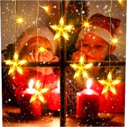 Elktry Christmas window lights with 5 stars
