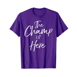Funny Fantasy Football Winner Gifts Design Studio League Winner Gift Fantasy Football Winner The Champ is Here T-Shirt