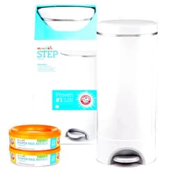 Munchkin® Step Diaper Pail Bundle - Includes Diaper Pail, Refill Rings, Bags and Baking Soda Puck