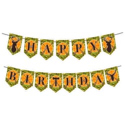 BHNACIER Gone Hunting Happy Birthday Banner Happy Birthday Party Hunting Banner Hunting Theme Party Decorations Deer Party Sign Decorations Hunting Birthday Banner for Camo Camping Hunter Themed Party Supplies