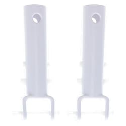 U.S. Pool Supply 2 Premium Pool Vacuum Head Replacement Handles - Sturdy Plastic Handles with Butterfly V Clips & Locking Pins - EZ Clips, Attach to Pool Accessories & Standard 1-1/4