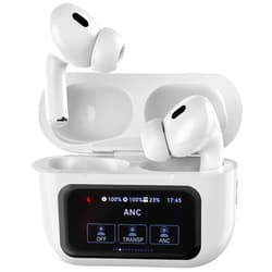 Mozeyerh Language Translator Earbuds, Two Way Real-time Translation Device with 138 Languages Bluetooth Online Voice Translation, High Accuracy, 5.4 Chip Bluetooth and Full-Color Smart Screen (Blue White)